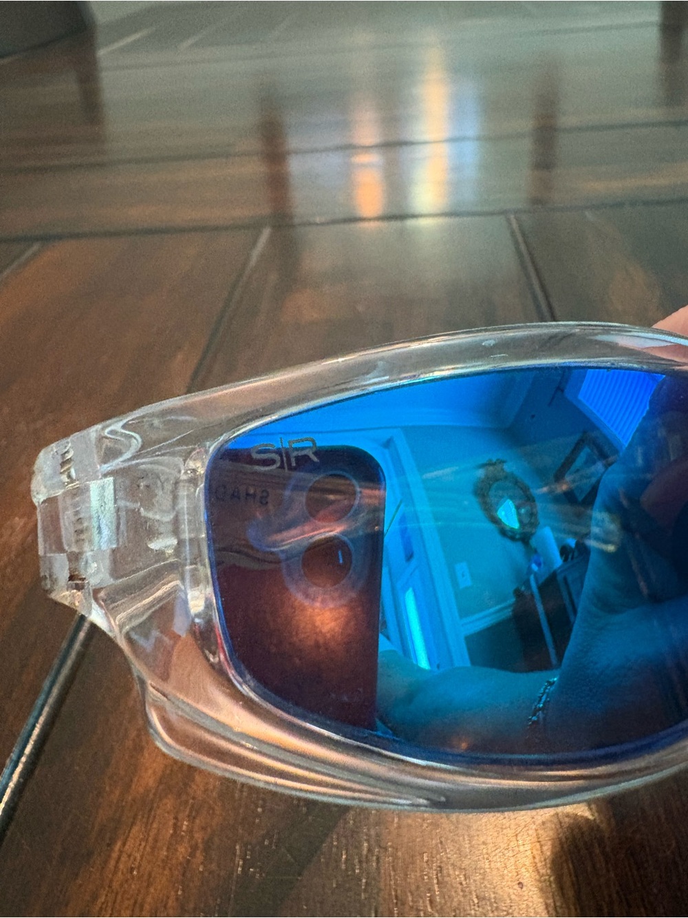 Shady Rays blue mirrored sunglasses with clear frame - Picture 3 of 8